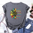 thumbnail image 1 of EGNMCR T-Shirts pour Femmes Femme Imprimé Soleil Fluide Manches Courtes Col Rond Hauts Amples Manches Courtes, 1 of 3