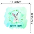 thumbnail image 4 of Personalized Outdoor Scenes Wall Decals for Kids Room - Hip Hop Colorful Rabbit Floral Design Wall Sticker Decal With Easy Installation Instructions Custom Name Sticker - Size: 10 In x 10 In, 4 of 5