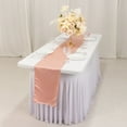 thumbnail image 4 of BalsaCircle 12" x 108" Dusty Rose Lamour Satin Table Top Runner Wedding Linens Dinner Event Decorations, 4 of 8