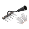 thumbnail image 1 of koolsoo Gardening Garden Hoe Weeding Rake Weeds Remover for Lawn Digging Landscaping 5 tines, 1 of 9