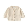 thumbnail image 1 of Cowsor Newborn Baby Girl Boy Cute Long Sleeve Button Up Cardigan Toddler Knit Sweater Infant Fall Winter Clothes, 1 of 5