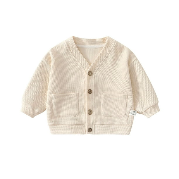 Cowsor Newborn Baby Girl Boy Cute Long Sleeve Button Up Cardigan Toddler Knit Sweater Infant Fall Winter Clothes