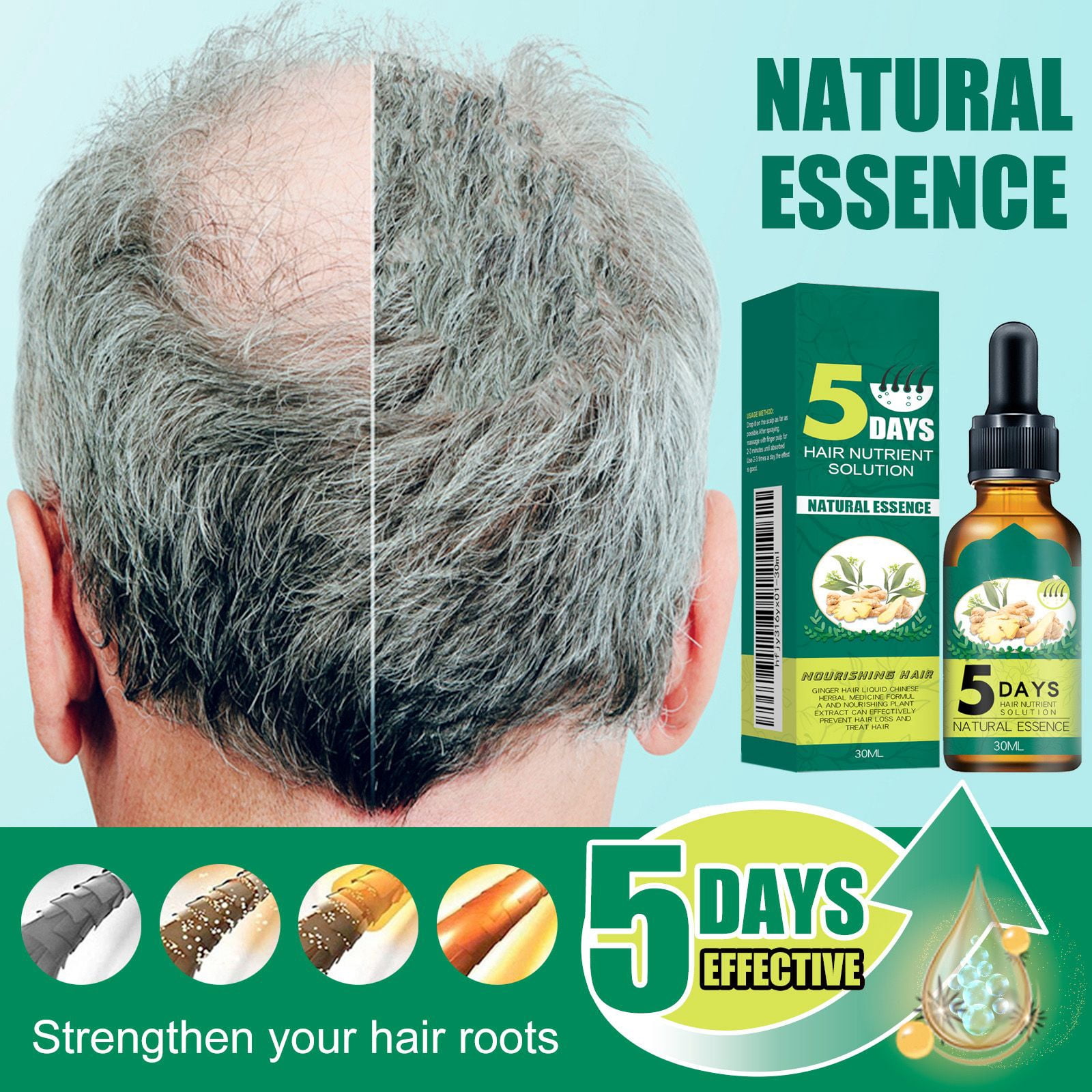 Alvantor Ginger Essential Oil Moisturizing Hair Serum 1.01 fl. oz
