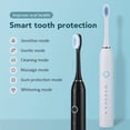 thumbnail image 2 of Cepillo de dientes eléctrico con vibración Sónica, limpiador Dental impermeable, herramientas de blanqueamiento, eliminador de manchas de sarro, cuidado bucal, 2 of 5