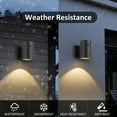 thumbnail image 4 of C Cattleya 2-Pack Black Aluminum Dusk to Dawn Cylinder Outdoor Wall Lantern Sconce, 4 of 8