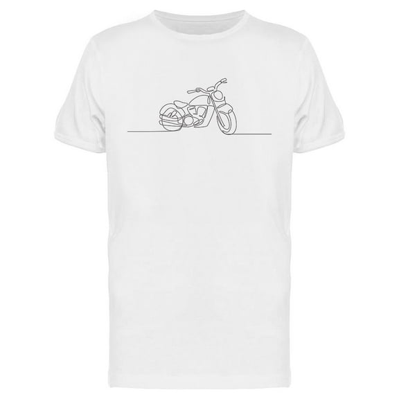 Continuous Line Drawing Moto T-Shirt Men -Image by Shutterstock, Male Large