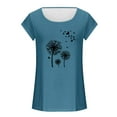thumbnail image 4 of ALLLIST Summer Tops Blue Crew Neck Sleeveless Floral Tank Tops Women Tank Tops S, 4 of 4