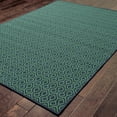 thumbnail image 4 of 9' X 13' Navy Geometric Stain Resistant Indoor Outdoor Area Rug, 4 of 6