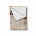 thumbnail image 2 of Childish Soft Flannel Fleece Throw Blanket, Christmas Ornament Stars and Teddy Bear Toy Composition on Grunge Background, Cozy Plush for Indoor and Outdoor Use, 60" x 80", Tan and Ruby, by Ambesonne, 2 of 6