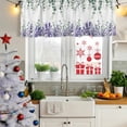 thumbnail image 5 of Eucalyptus Lavender Curtain Valances for Windows, Kitchen Valance Window Treatments Panel 2 Pack, Botanical Watercolor Flowers Leaves Rod Pocket Short Curtains for Bathroom Bedroom 42 x 18 Inch, 5 of 8