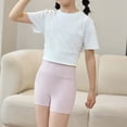 thumbnail image 3 of Girls' Sports Shorts Breathable Elastic Summer Casual Bottom Pants with High Waist and Built-In Liner for Active Girls Ages 2 to 16, 3 of 9