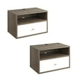 thumbnail image 5 of Prepac Hanging Nightstand with Open Shelf Drifted Gray Engineered Wood-Set of 2, 5 of 5