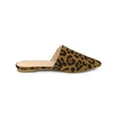 thumbnail image 3 of BLISSFUL STEP Women's Pointed Toe Flat V Shape Slides Mules Leopard (Size 8), 3 of 6