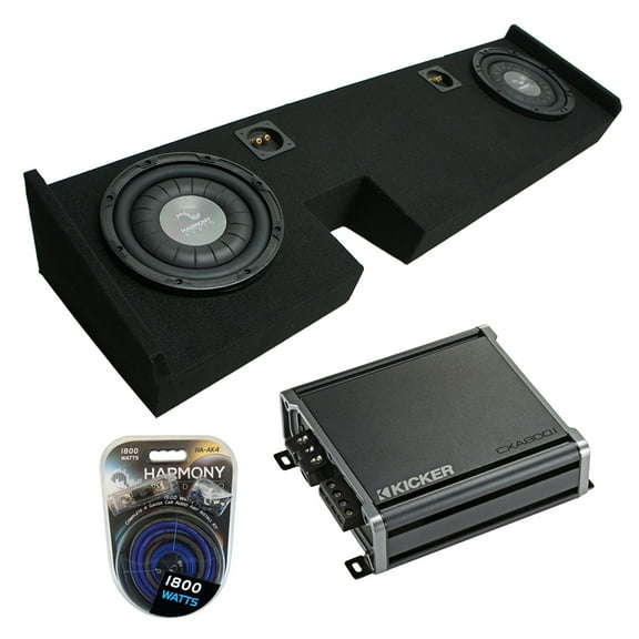 2009-2014 Ford F-150 Ext Super Cab Truck Harmony F104 Dual 10" Sub Box & CXA8001