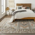 thumbnail image 5 of Mark&Day Area Rugs, 5x7 Hollebalg Traditional Brick Area Rug, Orange Blue White Carpet for Living Room, Bedroom or Kitchen (5'2" x 7'), 5 of 8