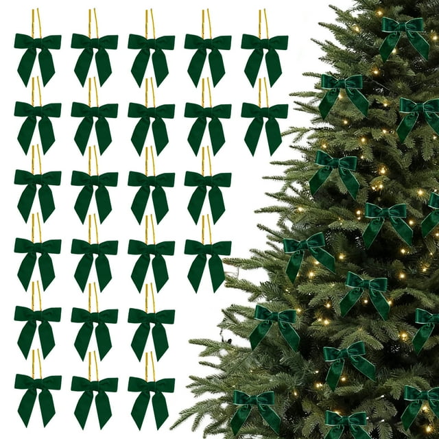 Birdeem Small Christmas Bows for Holiday Decorations,Mini Decorative Bows for Christmas Tree Wreath,Gift Wrapping,Party Favors and Home Craft Projects