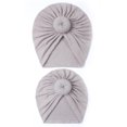 thumbnail image 2 of Otqutp 2PCS Turbans for Children Baby Hat Set For Women Family Toddler Boys Girls Cap Beanie Knotted Elastics Turban Solid Hat, 2 of 4