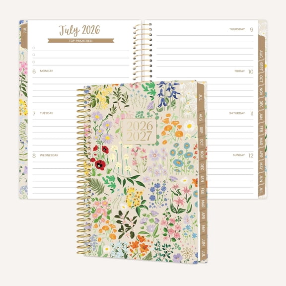 bloom daily planners 2026-2027 Academic Pocket Planner, 13 Month Weekly & Monthly, 4" x 6", Garden Party