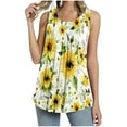 thumbnail image 2 of Homenesgenics Tank Tops for Women under $5 Women's Summer Casual Sleeveless Blouse CrewNeck Tops Solid Color T-Shirt Vest for Women, 2 of 5