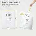 thumbnail image 2 of EKO Bolsas de Basura Tamaño G. 50-90 Litros. 60 unidades. Caja dosificación fácil. Compatible con bote de basura EKO, uso en cocina, doméstico, extrafuertes, con cordón, 2 of 5