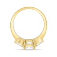thumbnail image 6 of ESTE ORIGIN 2.00Ct Round Cut Moissanite 4-Claw Basket Trilogy Engagement Ring – Pear Side Stones in 10K Yellow Gold for Women, 6 of 7