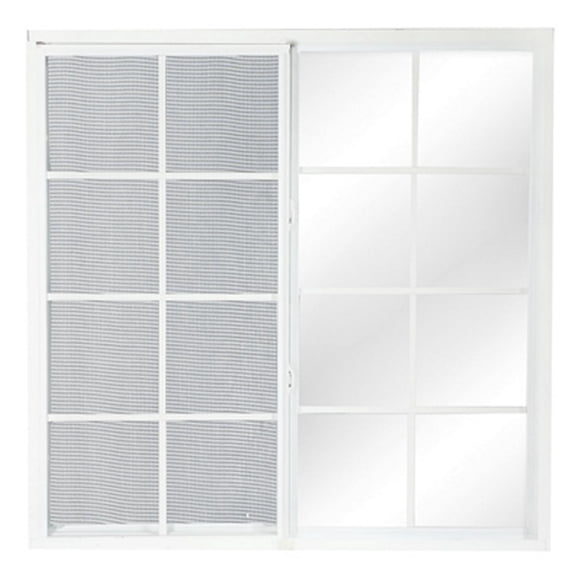 ventana corrediza con cuadricula blanca 120 x 120 cm (anchoxalto)