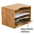 thumbnail image 3 of Lipper International Bamboo File Organizer with 4 Dividers, Bamboo, 3 of 3