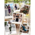 thumbnail image 4 of Bearsland Women's Summer Short Sleeve Maternity Dress Side Ruched Mama Pregnancy Bodycon Dress(S-XXXL), 4 of 7