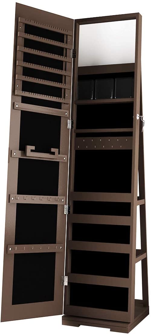 Buy Soges 360 Degree Rotatable Jewelry Armoire with Fulllength Mirror