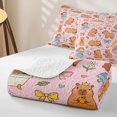 thumbnail image 4 of Erosebridal Girls Cute Capybara Twin Quilt Set, Bow Princess Fairy Twin Coverlet Set, 2 Pieces, 4 of 7