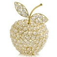 thumbnail image 2 of 5.5" x 5.5" x 8" Gold Crystal Apple, 2 of 2