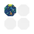 thumbnail image 2 of Disketp Dinosaur In Space Funny Coasters,4 Pcs Leather Coasters With Holder, Perfect Housewarming Hostess Gifts,Protect Furniture From Water Marks Scratch, 2 of 9
