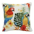 thumbnail image 2 of Outdoor Decor Ruby Red Parrot Print Decorative Pillow 18 x 18 in Multi, 2 of 3