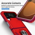 thumbnail image 6 of Nalacover Military Grade Heavy Duty Case for Samsung Galaxy Z Flip 4, Rugged Rotated Ring Holder Kickstand Bracket Cover with Magnetic Car Mount Soft TPU Shockproof Lens Protective Case,Red/Rose, 6 of 9