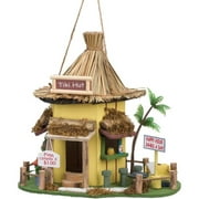 Backyard 9" x 9" x 9" Hawaiian Style Hut Tiki Wooden Birdhouse