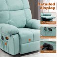 thumbnail image 5 of ALEAVIC Recliner Chair with Heat and Massage, Manual Recliner Chairs for Adults, Green, 5 of 8