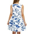 thumbnail image 4 of ZQUUVOU Women's Casual Floral Print Dress Sleeveless Round Neck Knee Length Skirt Multicolor, 4 of 5