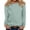 C-Green168, variant on Womens Sweatshirt Fuzzy Lining Insulated Long Sleeve Round Neck Solid Color Base Layer Shirt Tunic Top Casual Wear Trendy Tops