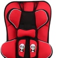 thumbnail image 4 of Asiento elevador de coche con respaldo alto, portátil, de polietileno, convertible, para bebés pequeños, color rojo, 4 of 5