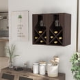thumbnail image 4 of Furniture of America Sacha Wood 8-Bottle Hanging Wine Rack in Brown Wenge, 4 of 11