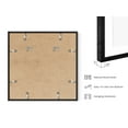 thumbnail image 3 of HAUS AND HUES Solid Oak Wood 16”x16” Picture Frames Matted to 12”x12” Set of 3-16x16 Square Black Poster Frames, Square Frames 16x16 for Wall, Black Wood Picture Frames, 16 x 16 Matted Black Frames, 3 of 6