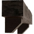 thumbnail image 4 of Ekena Millwork 4"H x 4"D x 60"W Rough Sawn Faux Wood Fireplace Mantel Kit w/ Ashford Corbels, Premium Cherry, 4 of 10