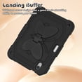 thumbnail image 2 of Case for iPad Mini 7 A17 Pro 2024/Mini 6 2021 8.3 inch 7th/6th Gen with Butterfly Stand, Heavy Duty Rugged Protective Cover with Pencil Holder Shoulder Strap for Kids Girls, Black, 2 of 7