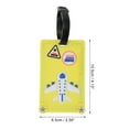 thumbnail image 2 of Unique Bargains 1 Pc Airplane Pattern Luggage Tag for Travelling Yellow, 2 of 4