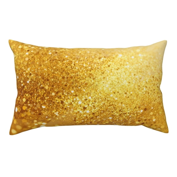 Hidden Zipper Home Sofa Decorative Throw Pillow Cover Cushion Case King 20x36 Inch Gold Pattern Design Printed Pillowcase