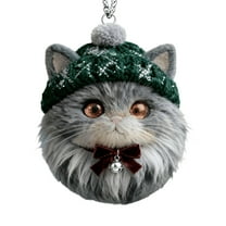 StlyGar Christmas Decorations Furry : Winter Cat Ornament Collection, 2025 New Cats Christmas Decor, Wearing A Winter Hat,for Cat Lovers and Christmas Decorations outdoor(1 pcs,3.15in)