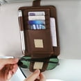 thumbnail image 1 of Sokhug Leather Car Visor Organizer – Stylish & Functional Storage for Sunglasses, Cards, and Essentials, 1 of 8