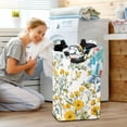 thumbnail image 5 of Yayeee Freestanding Laundry Hamper with Handle Collapsible Large Storage Basket for Clothes, Yellow Floral, 5 of 7