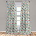 thumbnail image 5 of Ambesonne Floral Curtains, Polish Colorful Foliage, Pair of 28"x95", Multicolor, 5 of 5