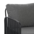 thumbnail image 6 of Orion Modern Outdoor Patio Club Chair with Cushions, Black+Dark Gray, 6 of 11